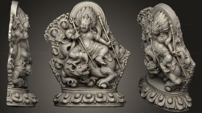 Скульптуры индийские (Гипсовая статуя, STKI_0181) 3D модель для ЧПУ станка